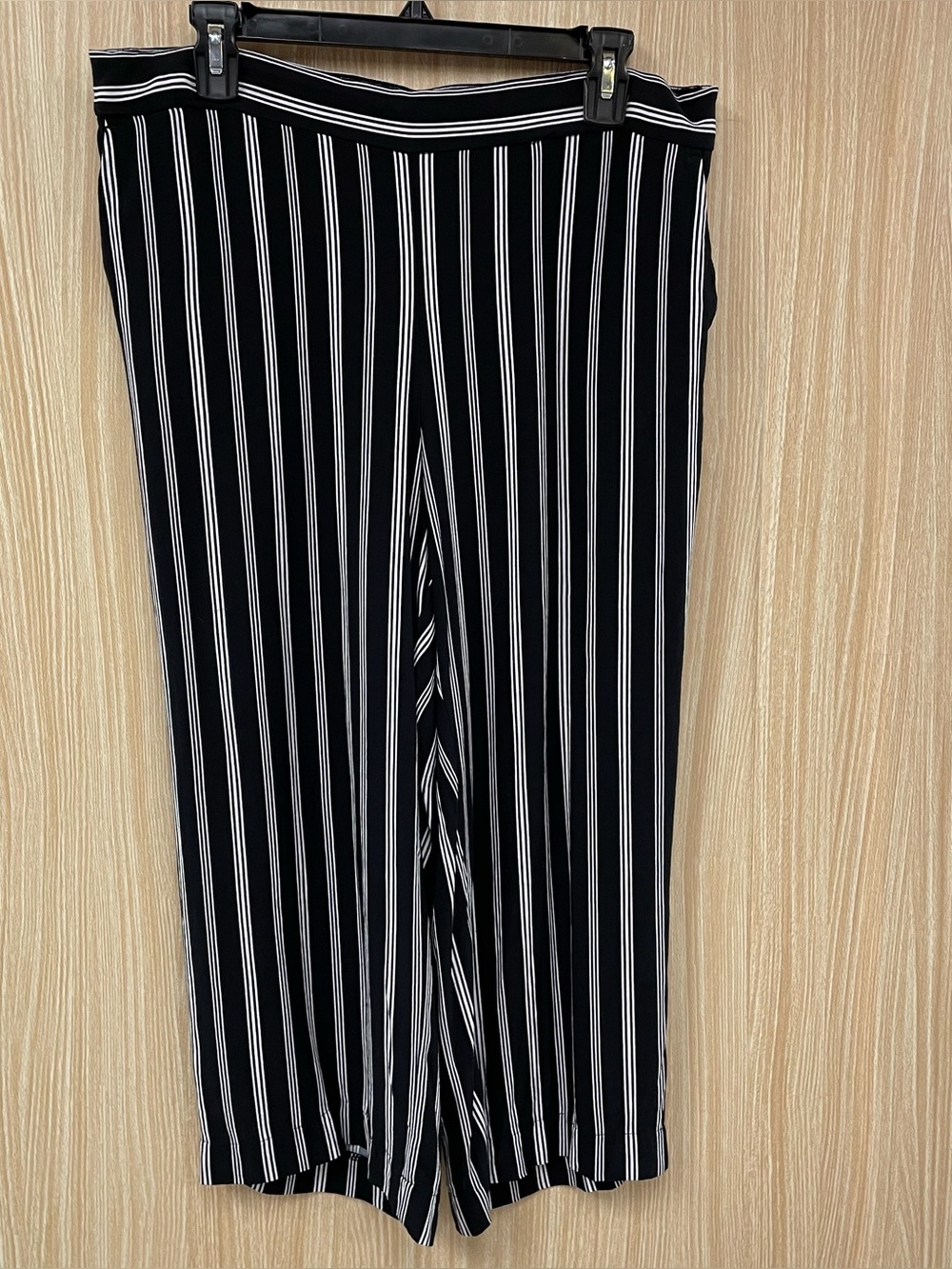 Loft black pinstripe pants size LP